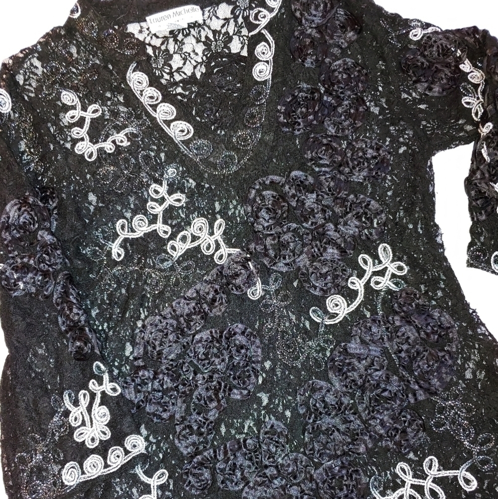 Vintage 90s Lace Top XL